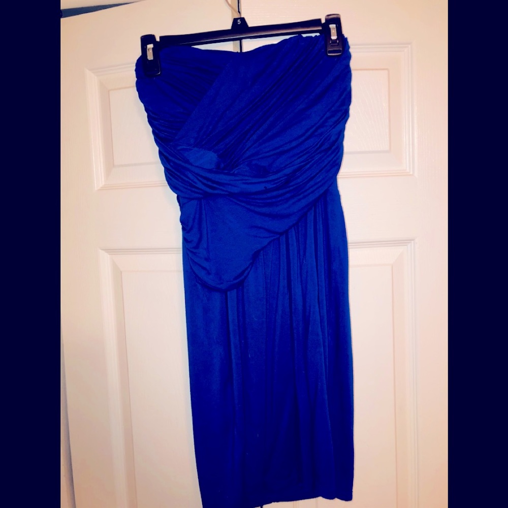 Royal Blue Strapless Dress 💋 from Express